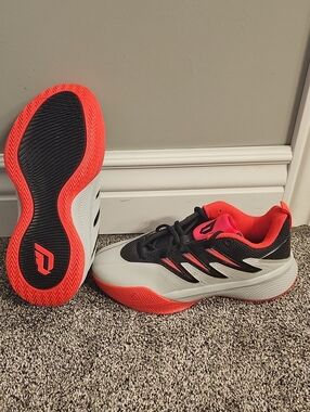 adidas Kids Sneakers in Black, Grey & Bright Orange